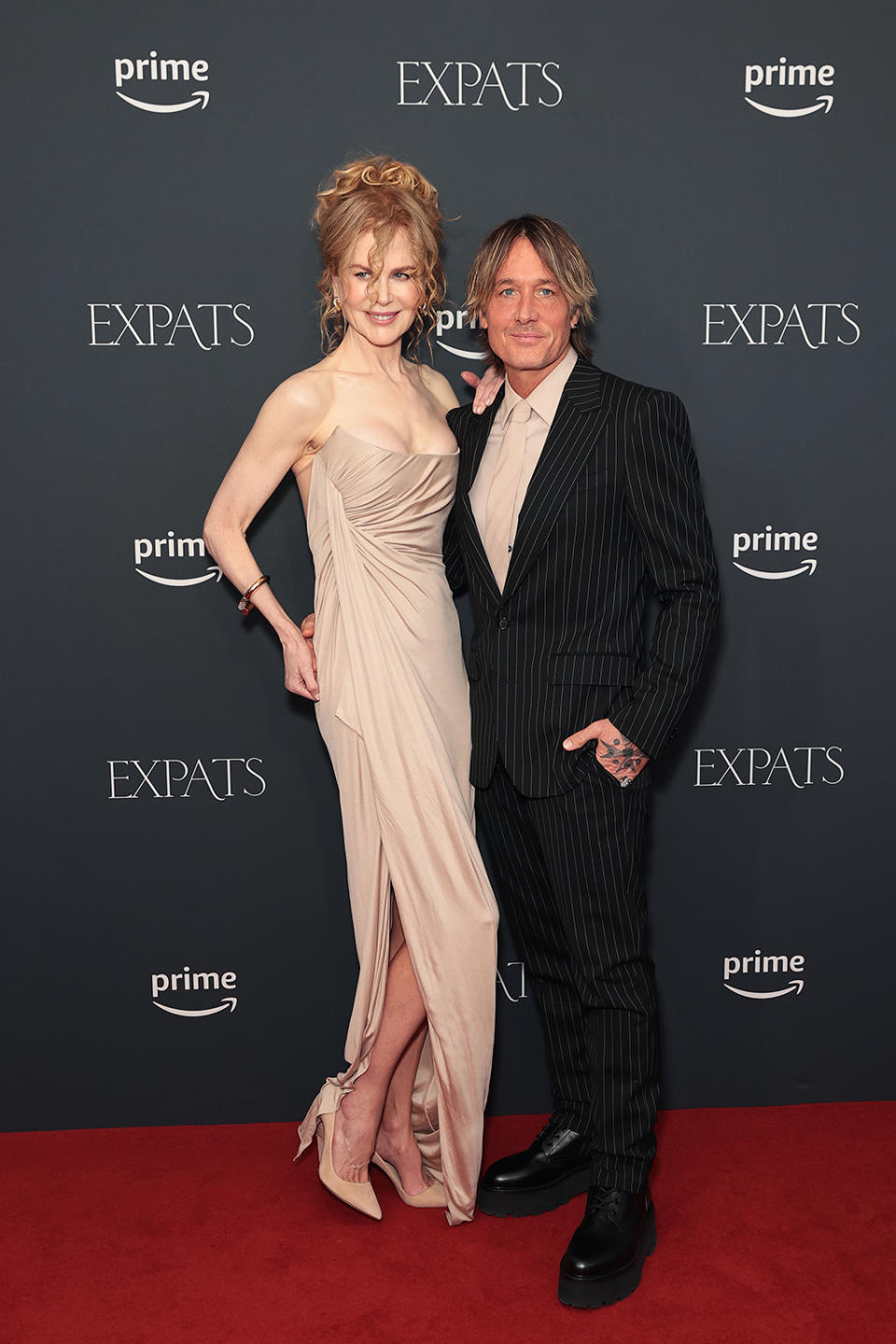 Nicole Kidman, "Expats," Keith Urban, Fendi, couture, pumps, suede, corset, red carpet, screening.