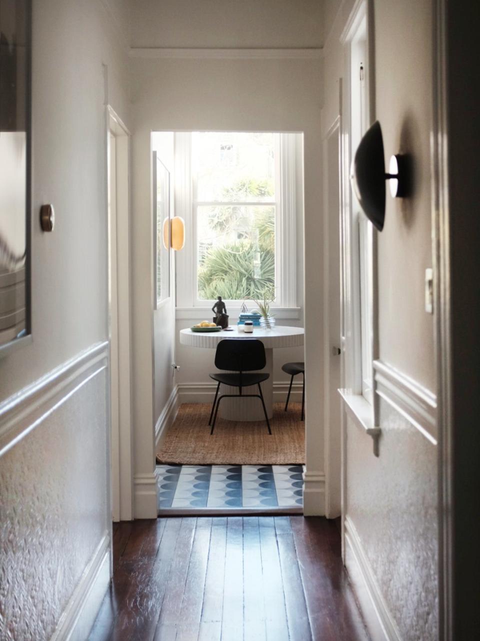 view into kitchen