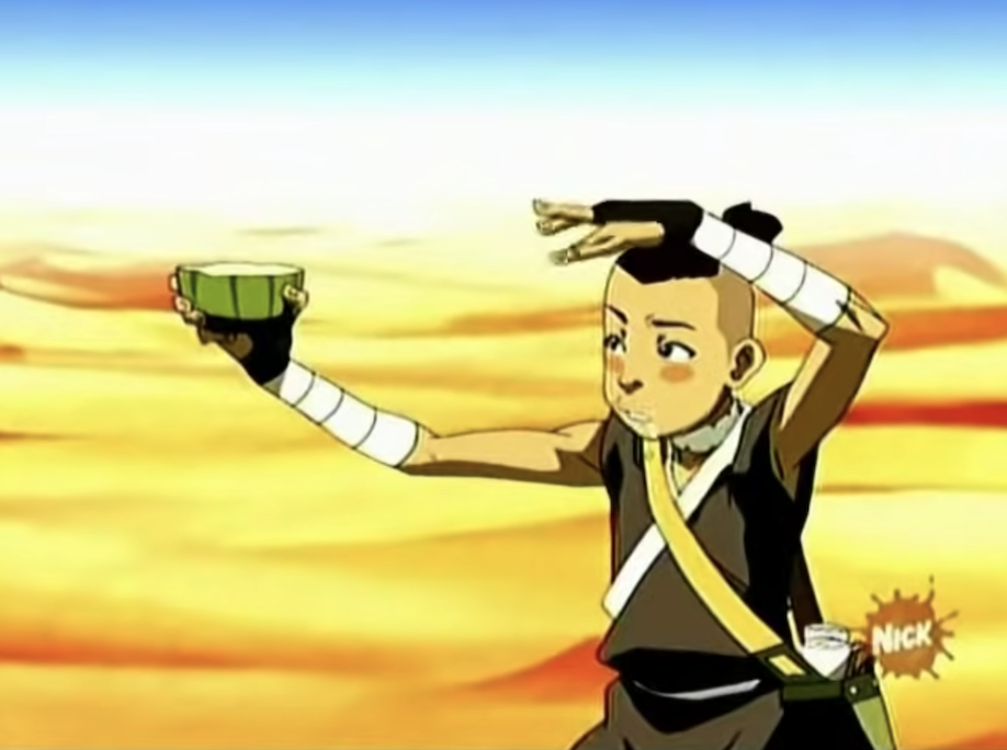 Sokka getting high on cactus juice