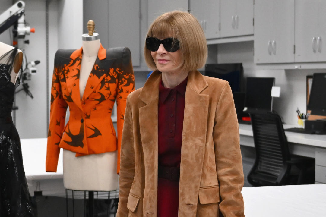 Editor-in-Chief of Vogue Anna Wintour attends The Metropolitan Museum of Art's announcement of the Costume Institute's spring 2024 exhibition, 