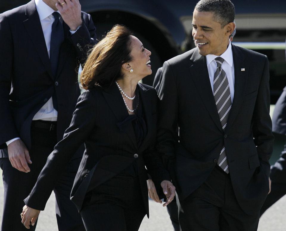 Harris und Obama im Jahr 2008. (Bild: AP Photo/Eric Risberg,File)