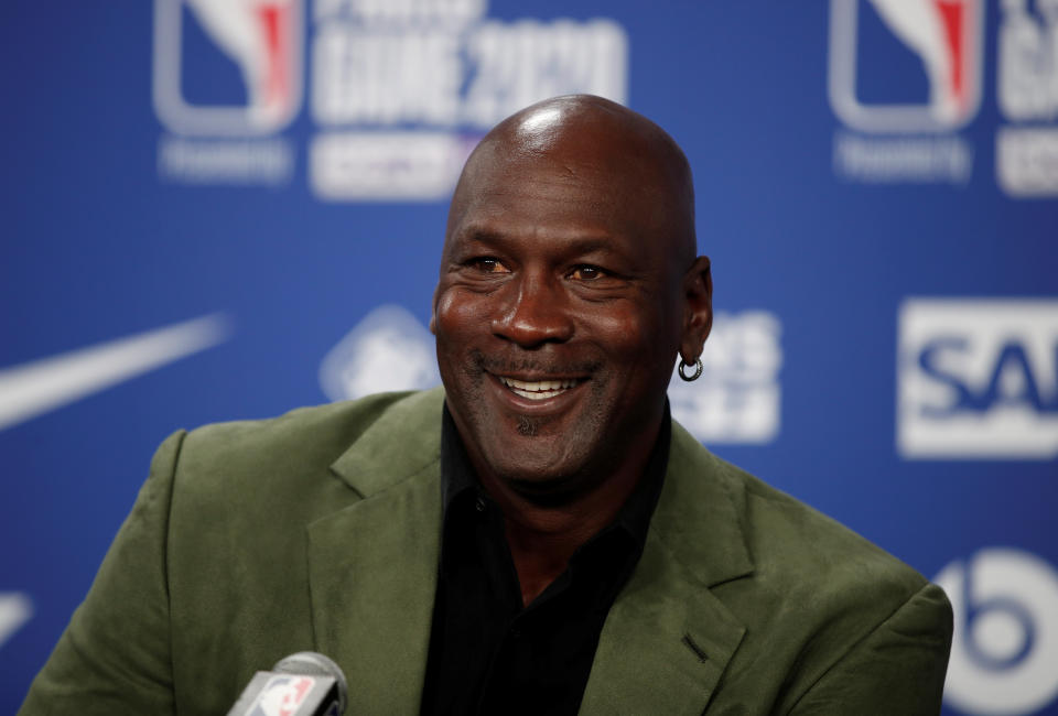 Basketball - NBA - Charlotte Hornets v Milwaukee Bucks - AccorHotels Arena, Paris, France - January 24, 2020   Charlotte Hornets owner Michael Jordan during a pre match press conference   REUTERS/Benoit Tessier