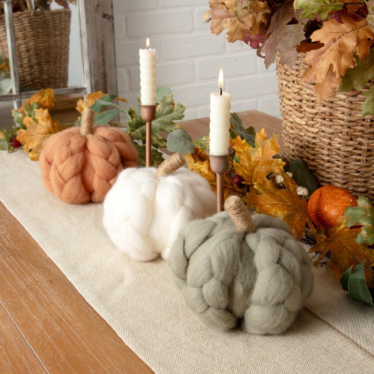 <p><a href="https://go.redirectingat.com?id=74968X1596630&url=https%3A%2F%2Fwww.walmart.com%2Fip%2FHarvest-Sage-Green-Braided-Tabletop-Pumpkin-by-Way-To-Celebrate-6-x-5-5-inch%2F5392669928%3FclassType%3DREGULAR%26athbdg%3DL1600&sref=https%3A%2F%2Fwww.thepioneerwoman.com%2Fhome-lifestyle%2Fdecorating-ideas%2Fg44734184%2Fwalmart-fall-decorations-2024%2F" rel="nofollow noopener" target="_blank" data-ylk="slk:Shop Now;elm:context_link;itc:0;sec:content-canvas" class="link rapid-noclick-resp">Shop Now</a></p><p>Harvest Wool Braided Pumpkin Tabletop Decoration</p><p>$6.44</p><span class="copyright">Walmart</span>