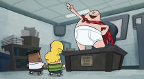 This image released by Netflix shows a scene from "The Epic Takes of Captain Underpants." (Netflix via AP)