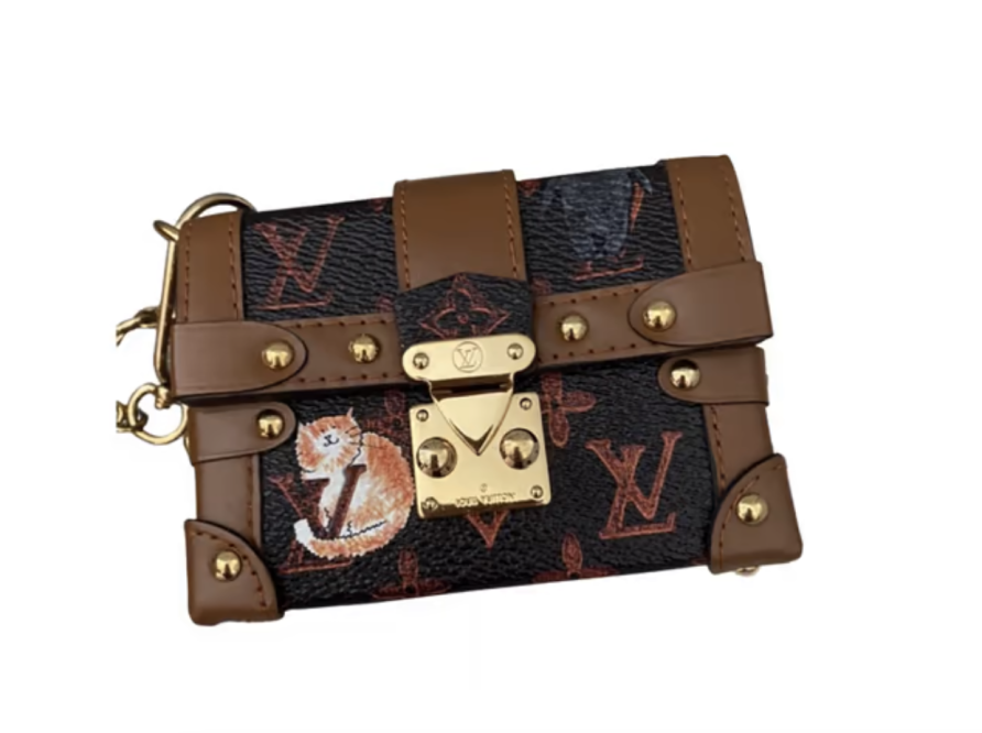 Essential trunk cloth clutch bag Louis Vuitton Brown in Cloth