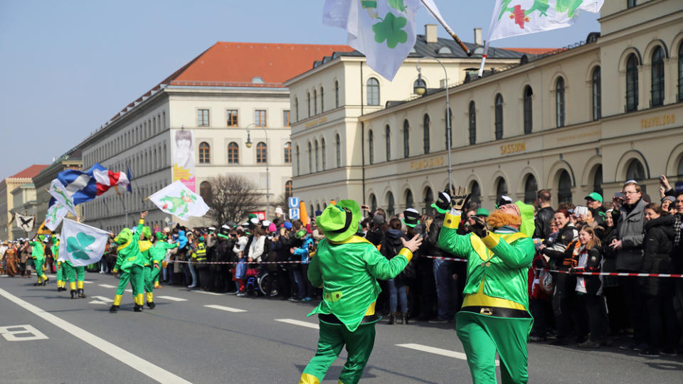 Auch auf Münchens Straßen wird der St. Patrick's Day feierlich begangen