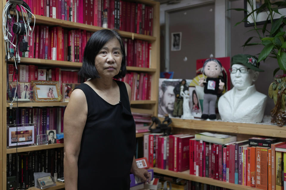 Chan Po-ying, a 66-year-old veteran pro-democracy activist, poses during an interview in Hong Kong on June 20, 2022. When the British handed its colony Hong Kong to Beijing in 1997, it was promised 50 years of self-government and freedoms of assembly, speech and press that are not allowed Chinese on the Communist-ruled mainland. As the city of 7.4 million people marks 25 years under Beijing's rule on Friday, those promises are wearing thin. Hong Kong's honeymoon period, when it carried on much as it always had, has passed, and its future remains uncertain, determined by forces beyond its control. (AP Photo/Kin Cheung)