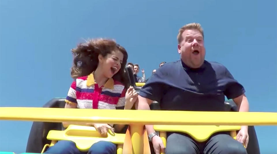 Selena Gomez and James Corden