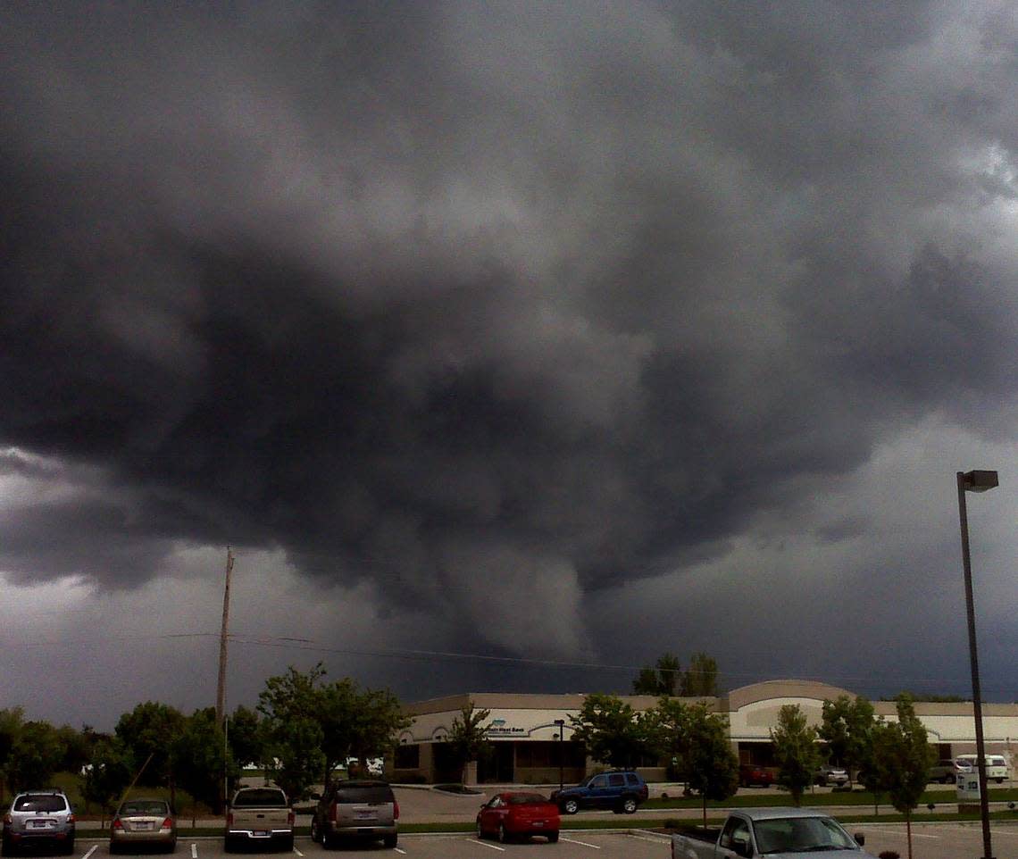 Funnel cloud over Boise, off I-84 and Eagle Road Photo provided by Doug Covey