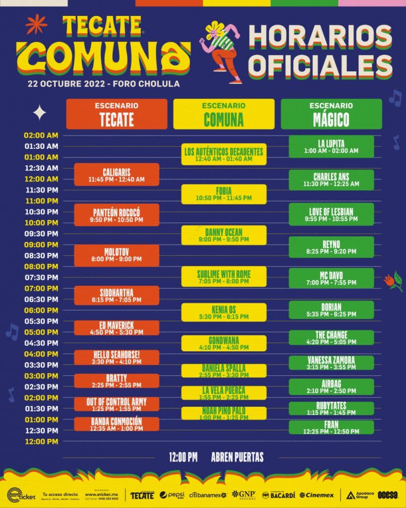 horario tecate comuna 22