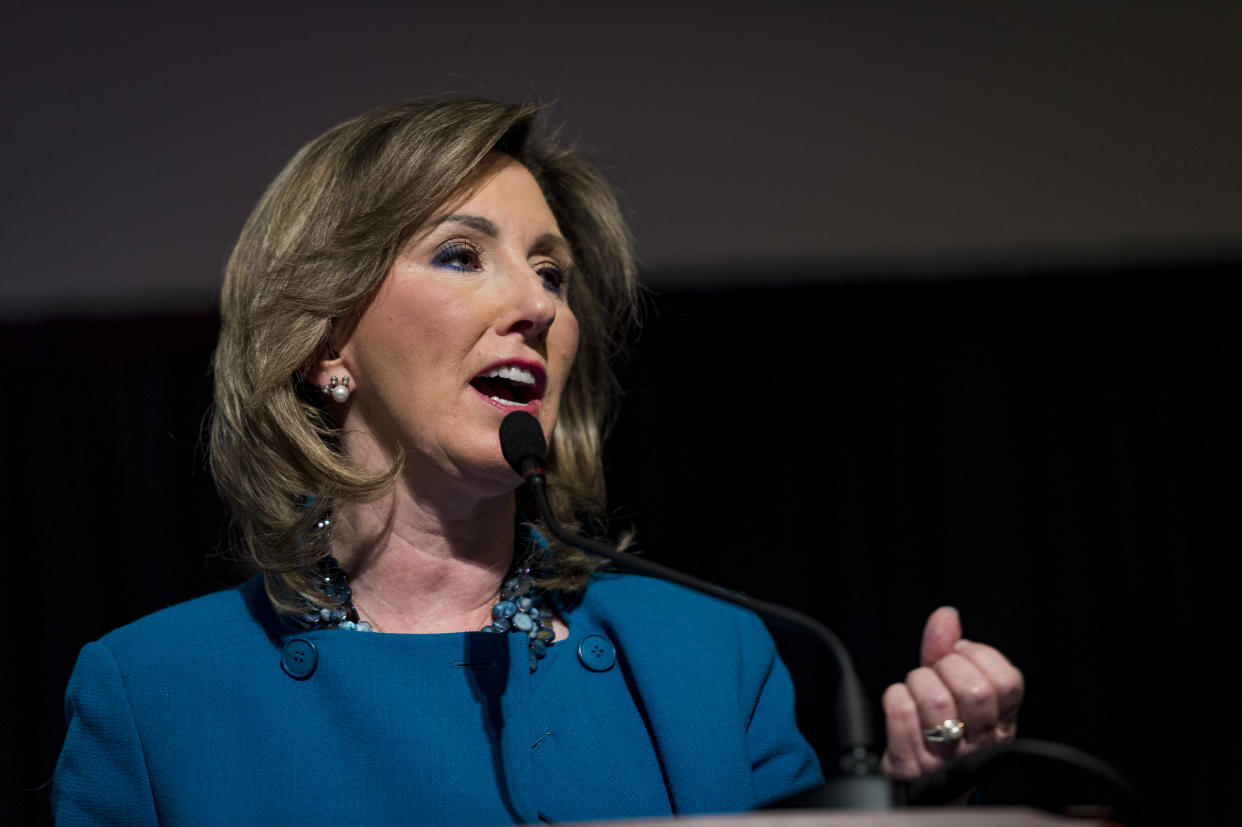 Tenth Congressional District candidate, incumbent Rep. Barbara Comstock, R-Va., participates in a debate against Democratic state Sen. Jennifer Wexton on Sept. 21, 2018, in Leesburg, Va. (Photo: Pete Marovich for the Washington Post via Getty Images)