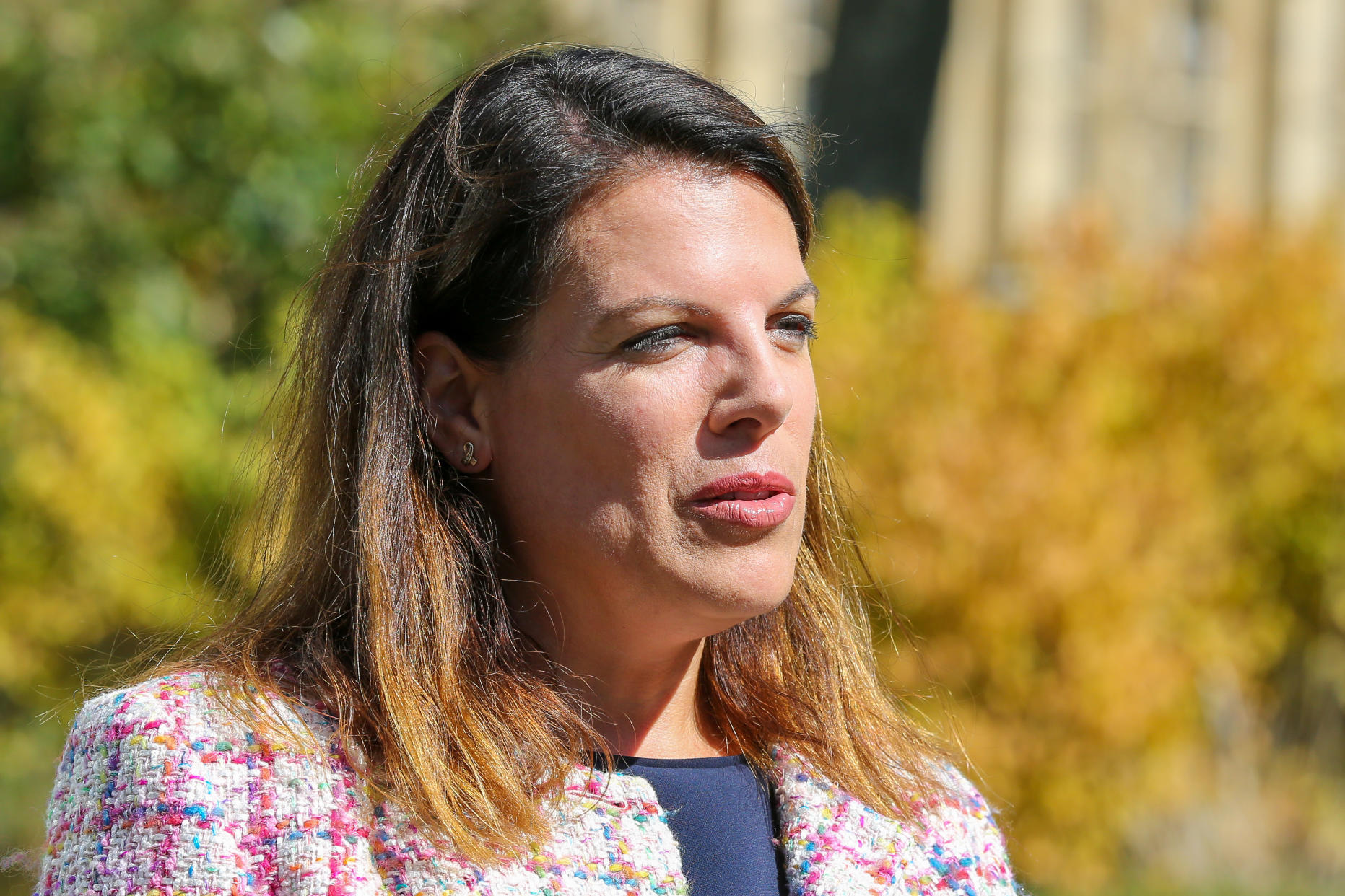 LONDON, UNITED KINGDOM - 2019/09/04: Former Immigration Minister Caroline Nokes is seen at College Green in  Westminster, London. (Photo by Steve Taylor/SOPA Images/LightRocket via Getty Images)