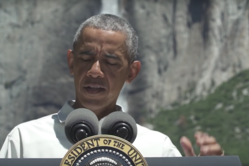 美國總統歐巴馬任內致力解決全球暖化問題。（截圖自Youtube）