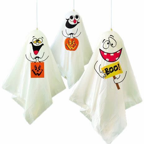 <p><strong>Unique Industries</strong></p><p>amazon.com</p><p><strong>$9.61</strong></p><p>Not every Halloween decoration has to be gory or spooky! This set of three smiley-faced ghosts will add whimsy wherever you hang them.</p>