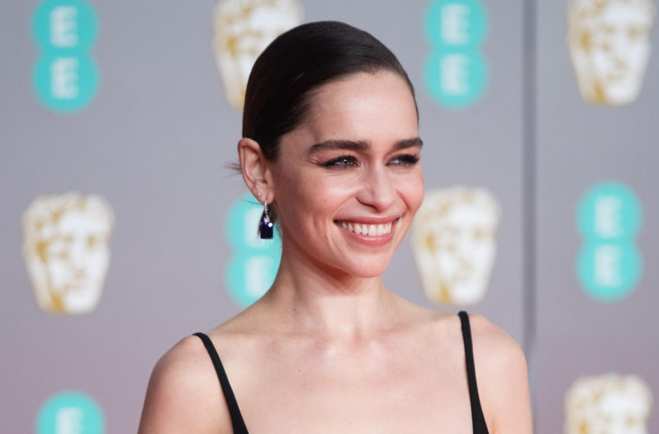 Emilia Clarke, who has previously had aphasia, attends the EE British Academy Film Awards 2020 at Royal Albert Hall on February 02, 2020 in London, England. (WireImage)