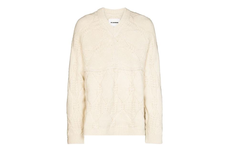 Jil Sander cable-knit mohair jumper