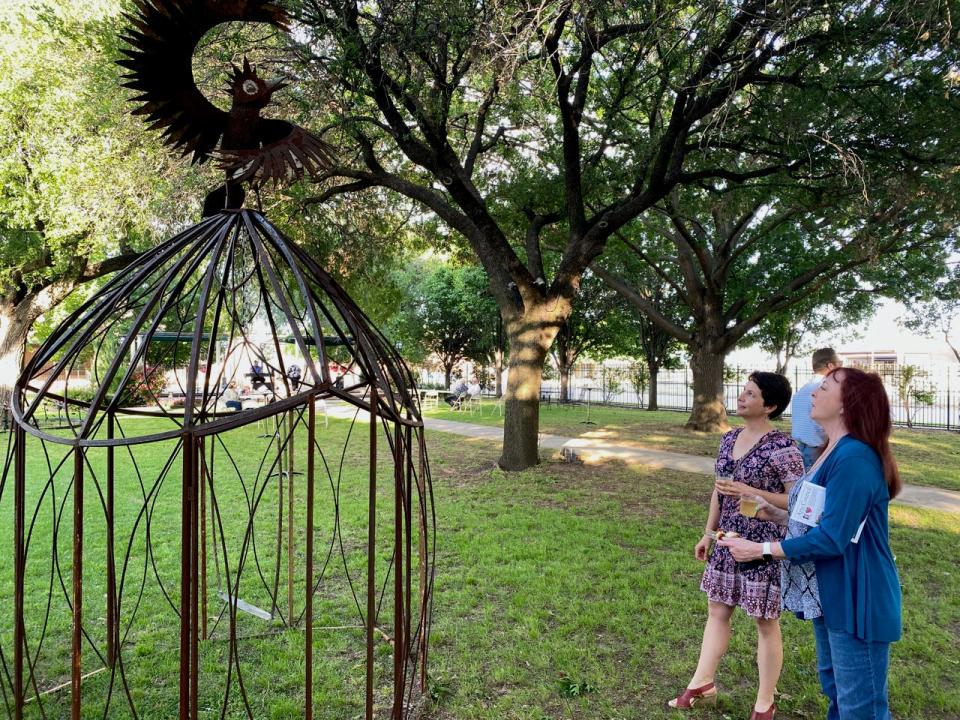The 18th Annual Sculpture Garden Exhibit will open from 6:30 to 8:30 p.m. Saturday at the Kemp Center with an Artist Reception. Nine of the 10 sculptors whose work will be featured will be in attendance, along with the show’s juror, Dewane Hughes. Admission is free, and everyone is welcome to attend.