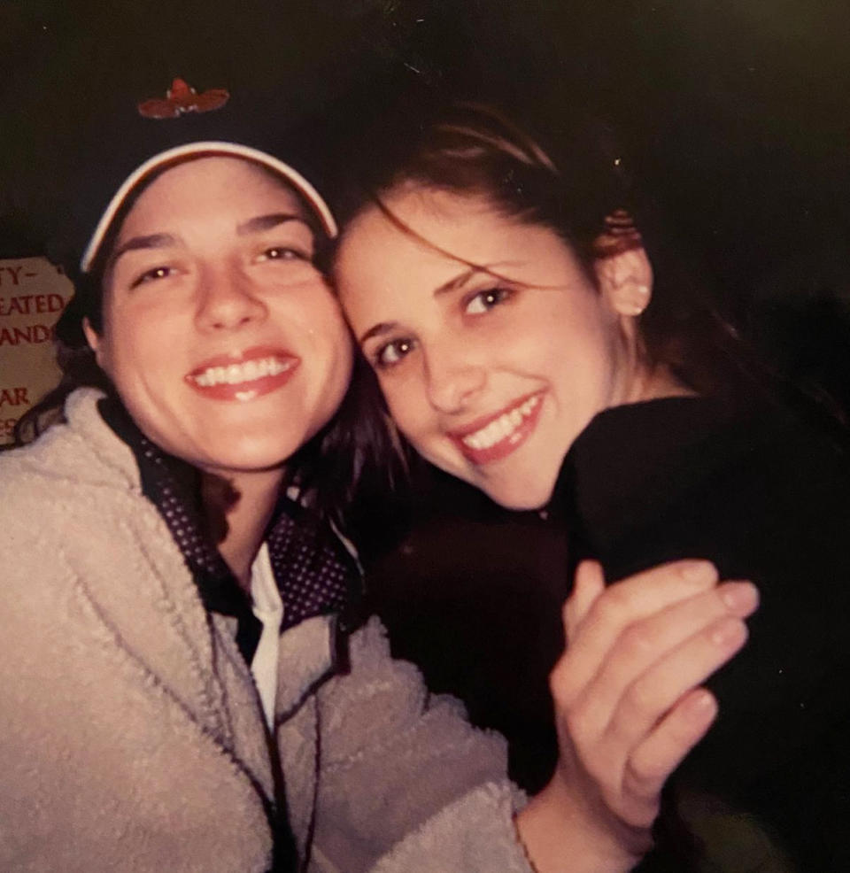 <p>Sarah Michelle Gellar shared a sweet throwback, taken in 1998 on her birthday, in honor of her pal Selma Blair's 50th. </p> <p>"If I told that little girl on the right, that the girl to her left was going to be her lifelong friend … she would say 'I know,' " Gellar said in the caption. </p>