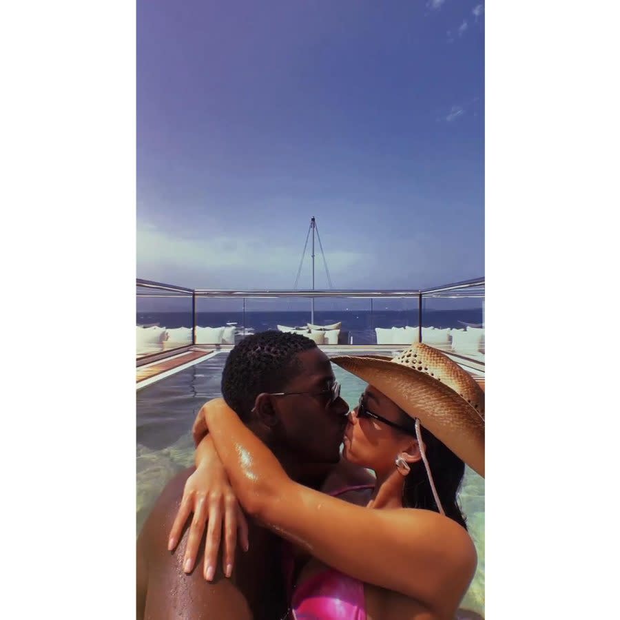 Lori Harvey in Bikini With Damson Idris 2