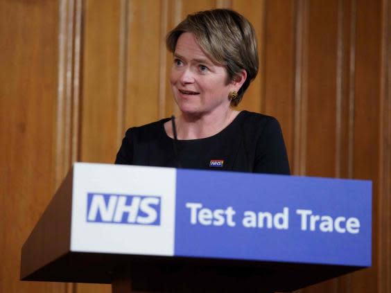 NHS Test and Trace's executive chair, Tory peer Baroness Dido Harding (10 Downing Street/AFP via Getty)