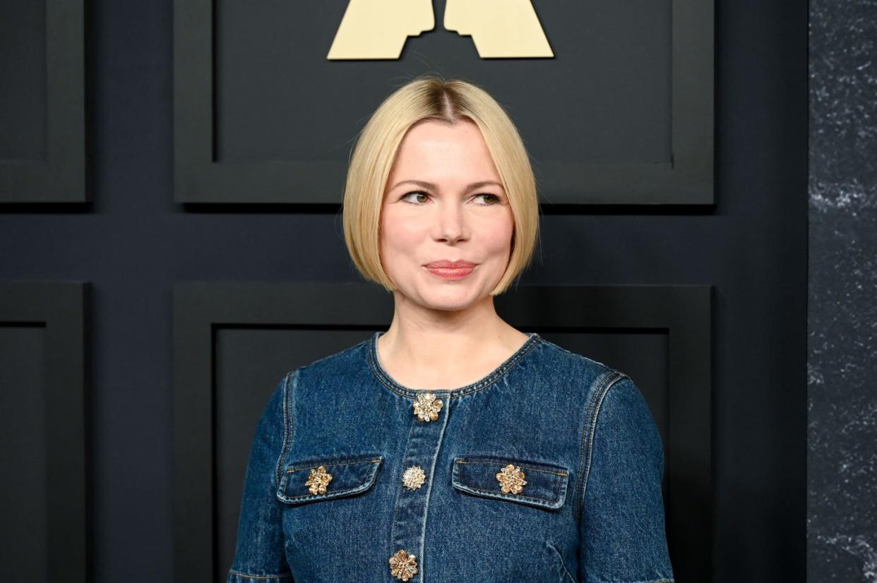 michelle williams at the 95th oscars® nominees luncheon held at the beverly hilton on february 13, 2023 in beverly hills, california photo by gilbert floresvariety via getty images