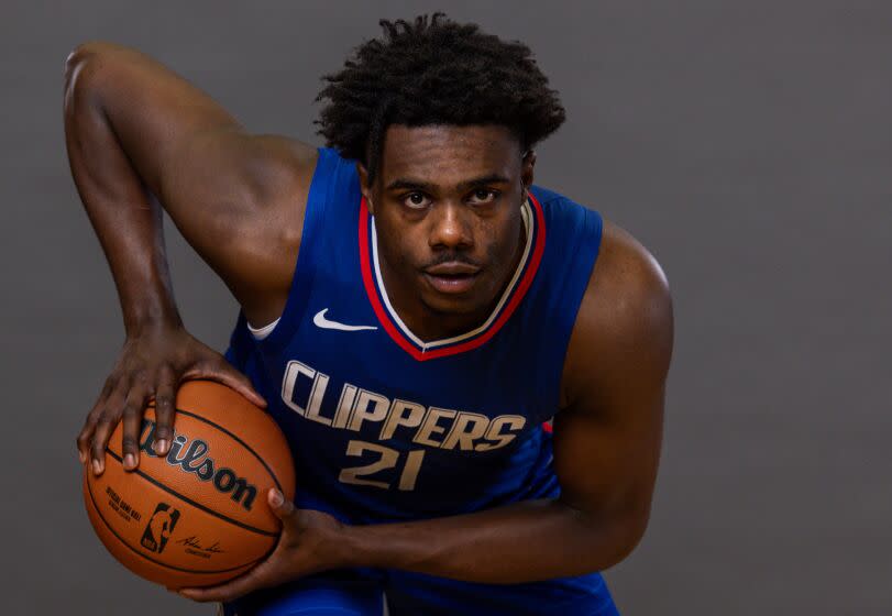 LAS VEGAS, NEVADA - JULY 13: Kobe Brown #21 of the Los Angeles Clippers poses for a portrait.