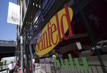 FILE PHOTO: A view shows the exterior of Hulu's "Seinfeld: The Apartment", a temporary exhibit on West 14th street in the Manhattan borough of New York City