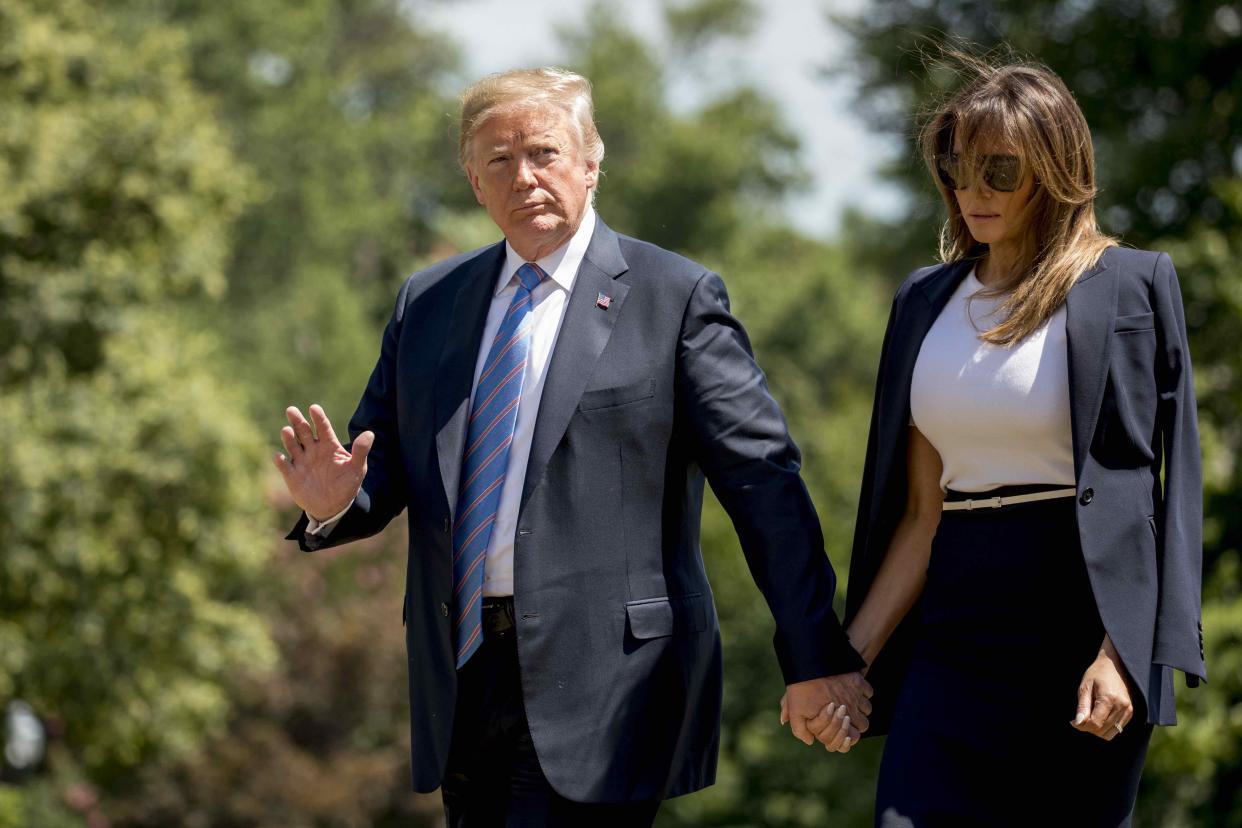 Über das Verhältnis von US-Präsident Donald Trump und Gattin Melania wird viel spekuliert. (Bild: AP Photo/Andrew Harnik)