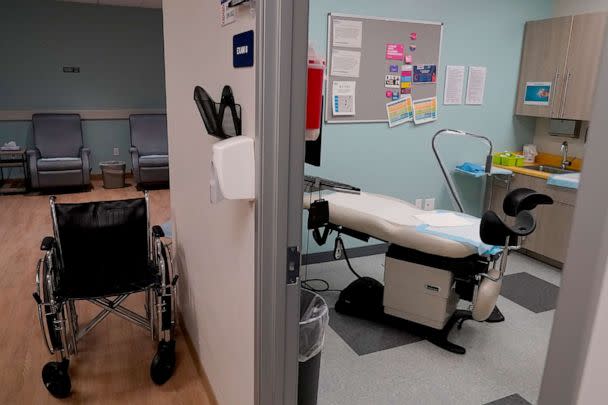 PHOTO: An unoccupied recovery area, left, and an abortion procedure room are seen at a Planned Parenthood Arizona facility in Tempe, Ariz., on June 30, 2022. (Matt York/AP, FILE)