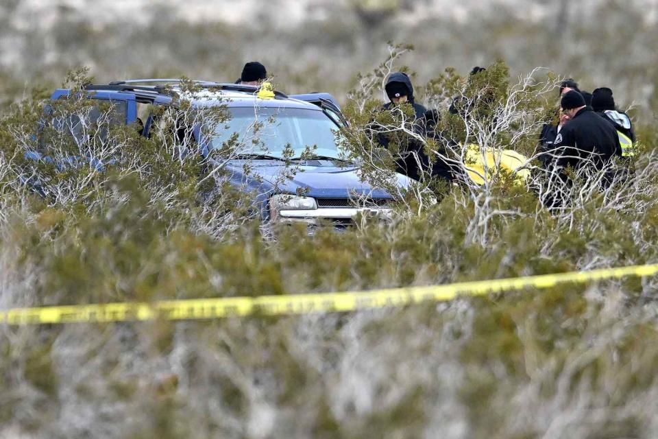 <p>Will Lester/MediaNews Group/Inland Valley Daily Bulletin via Getty</p> The six people found dead in California’s Mojave Desert last week were shot and killed in a dispute over marijuana, according to the San Bernardino County Sheriff