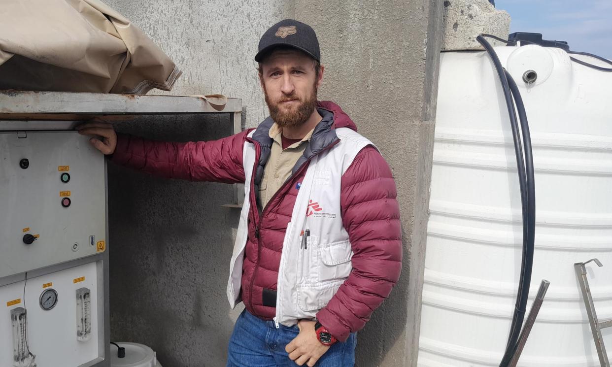 <span>Australian logistics expert Lindsay Croghan at the Indonesian field hospital in Rafah, Palestine.</span><span>Photograph: Médecins Sans Frontières</span>