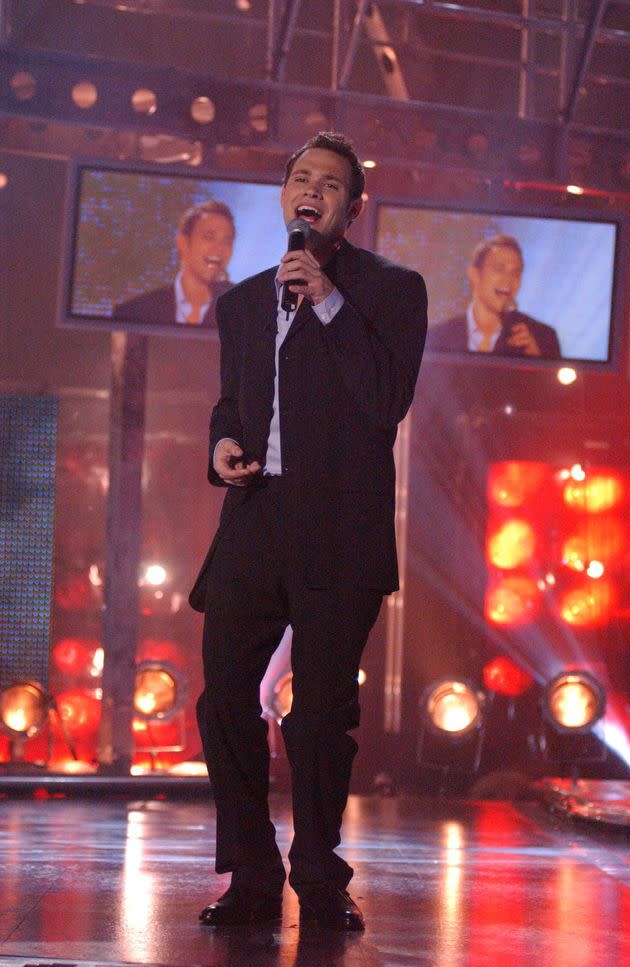 Will Young performing on Pop Idol back in 2002