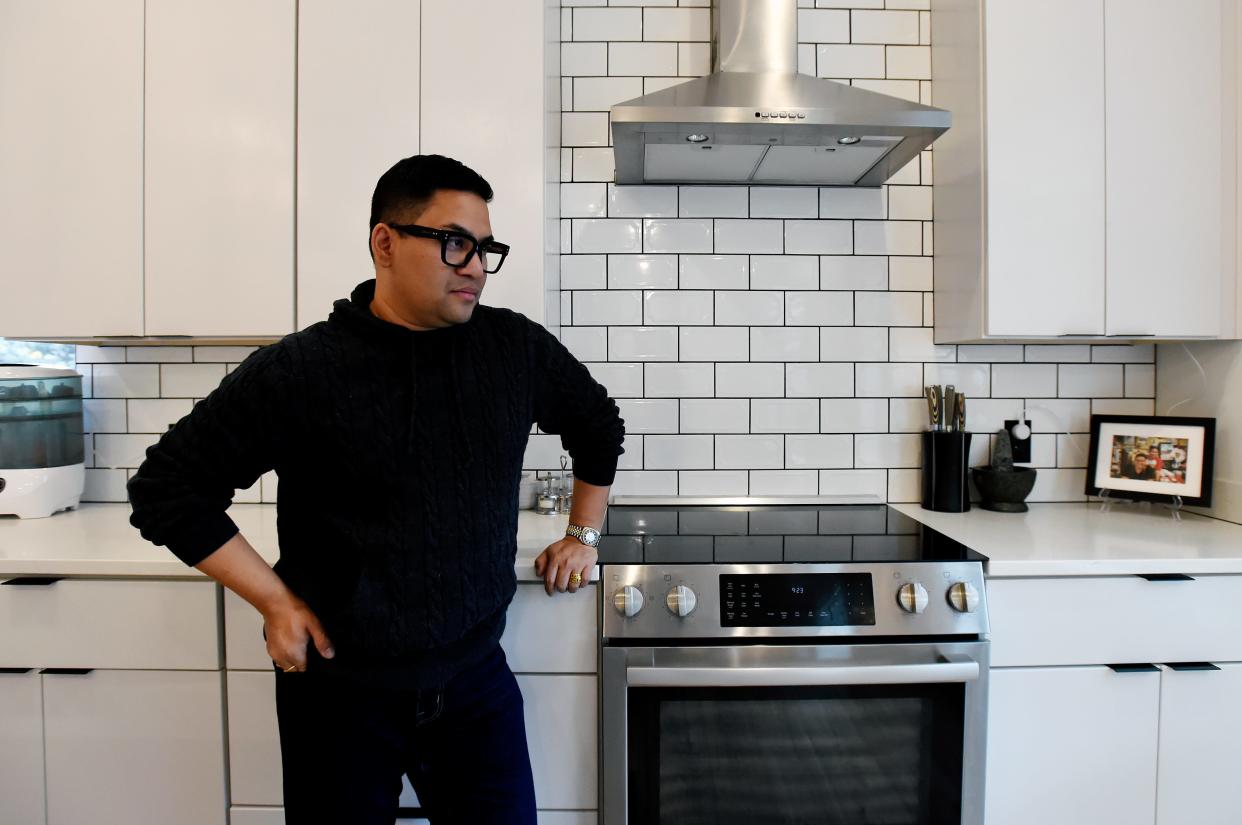 Nashville Chef Arnold Myint in the kitchen of his Wedgewood-Houston home on Nov. 21, 2023, in Nashville, Tenn.