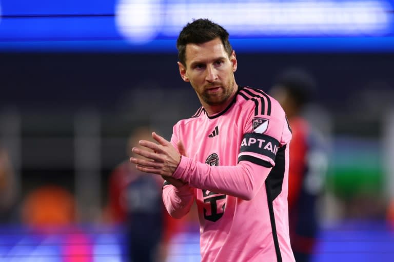 Lionel Messi durante el partido del sábado entre el Inter Miami y el New England Revolution. (Maddie Meyer)