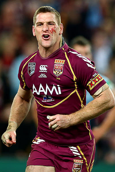 Brent Tate will be remebered as one of the nicest blokes in league as well as one of the most courageous. His career could have ended several times with major injuries but he kept coming back and was an integrral part in Queensland's eight straight series wins in Origin. He also played 229 first grade games with Brisbane, the Warriors and the Cowboys and won the 2006 premiership with the Broncos.