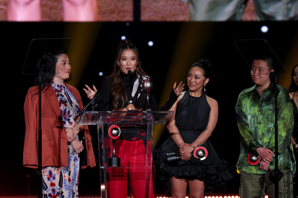 “Joy Ride” cast members Sherry Cola, Ashley Park, Stephanie Hsu and Sabrina Wu (Credit: Gabe Ginsberg/WireImage)