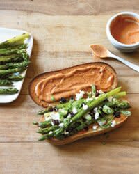 Grilled Asparagus Subs with Smoky French Dressing