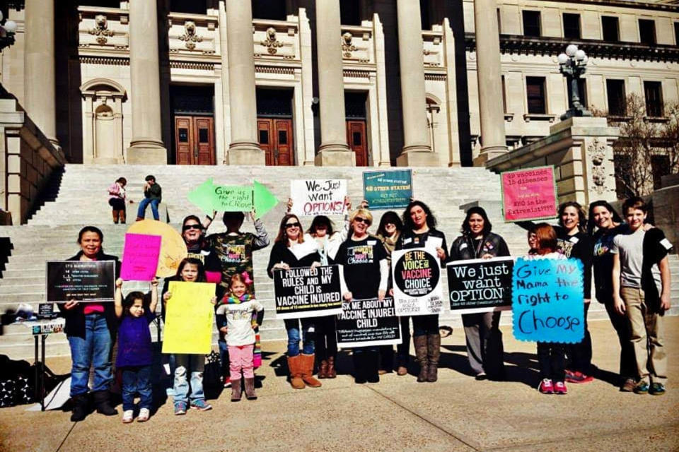 Mississippi Parents for Vaccine Rights started as a small group. (Courtesy MaryJo Perry)