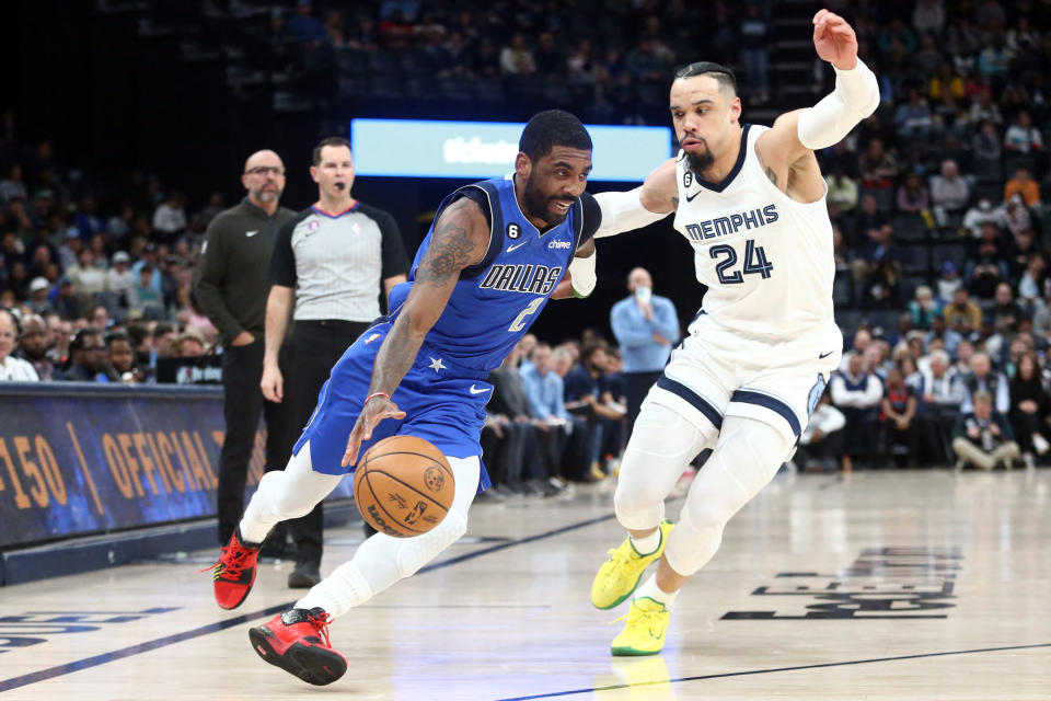 Dillon Brooks（圖右）扮演曼非斯灰熊防守端很重要的角色。（Petre Thomas-USA TODAY Sports）