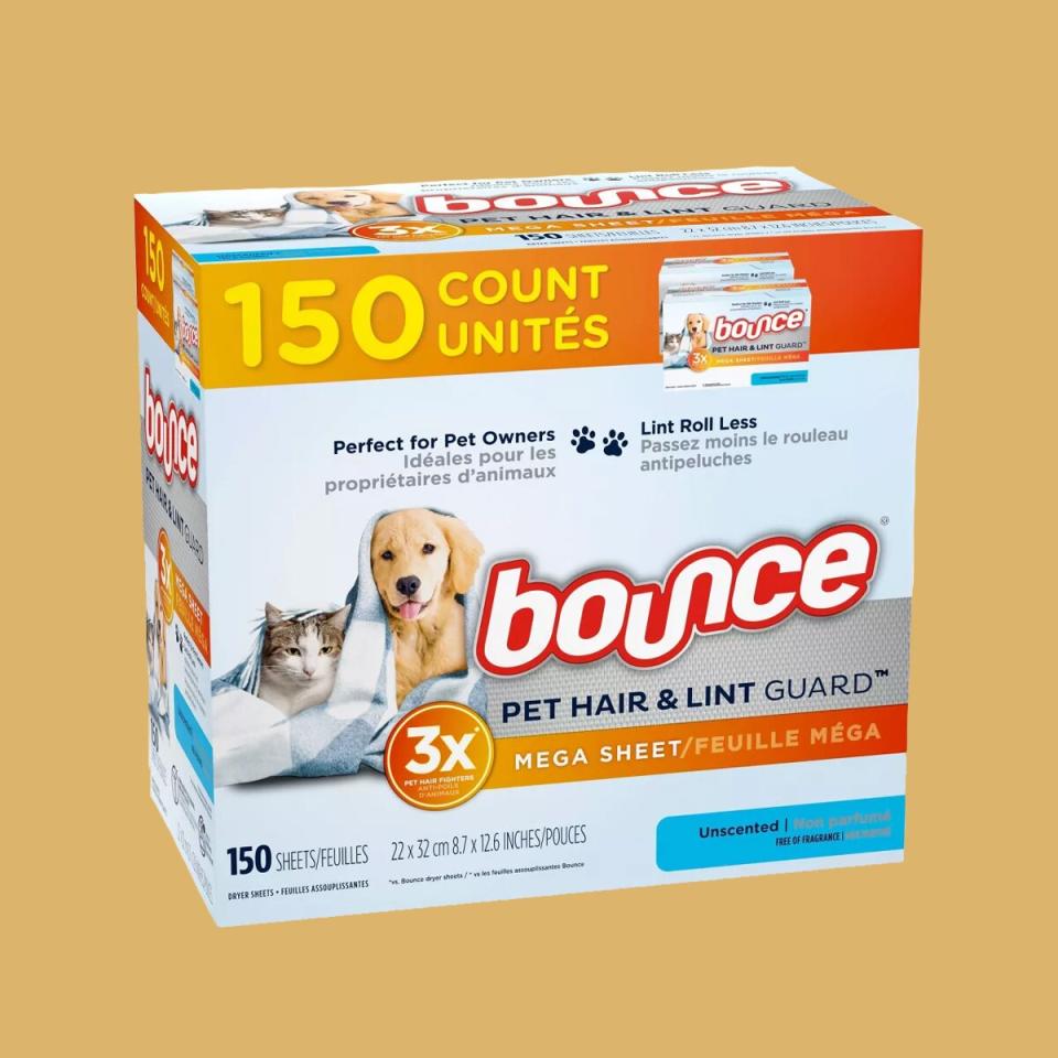 Bounce Pet Hair and Lint Guard Mega Dryer Sheets