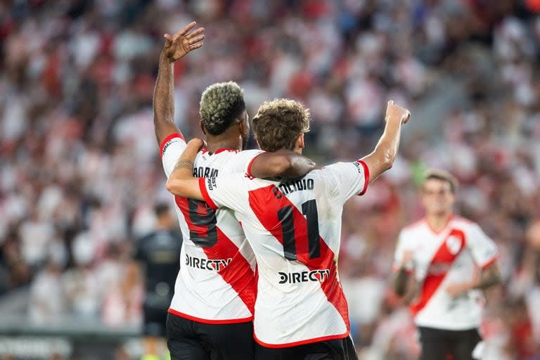 Borja y Colidio, los goleadores de River ante Vélez