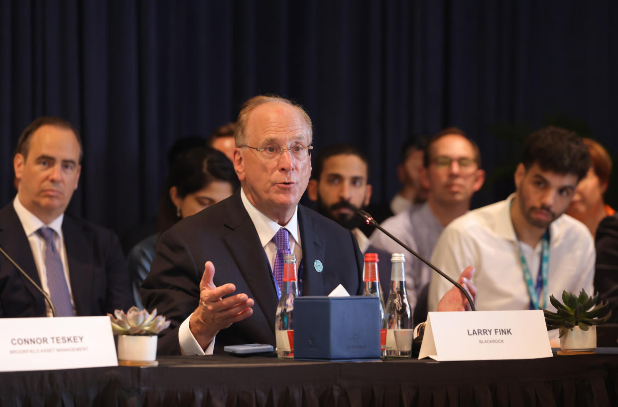 DUBAI, UNITED ARAB EMIRATES - DECEMBER 04: Larry Fink, CEO of Blackrock, speaks at a roundtable discussion titled: 