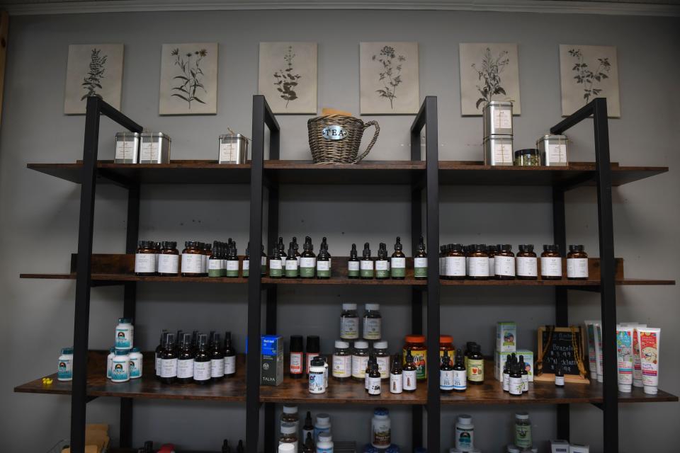 Shelves at ABĒCA Naturals in North Augusta, S.C., on Tuesday, Feb. 27, 2024.