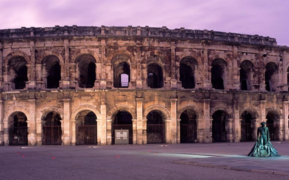 Nimes's iconic Roman amphitheatre was built in AD 70