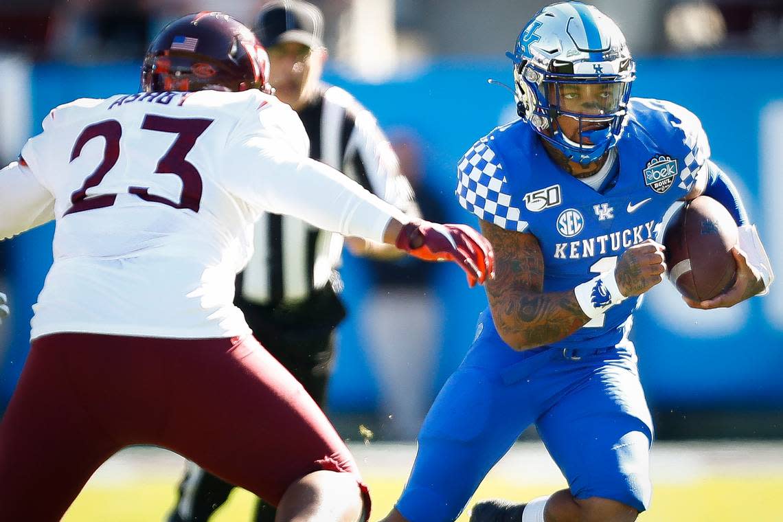 Lynn Bowden capped his Kentucky career with the most rushing yards from a quarterback in bowl history in the 2019 Belk Bowl vs. Virginia Tech.