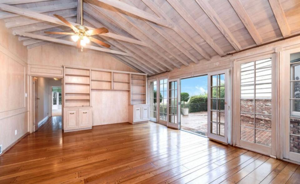 wood paneled room