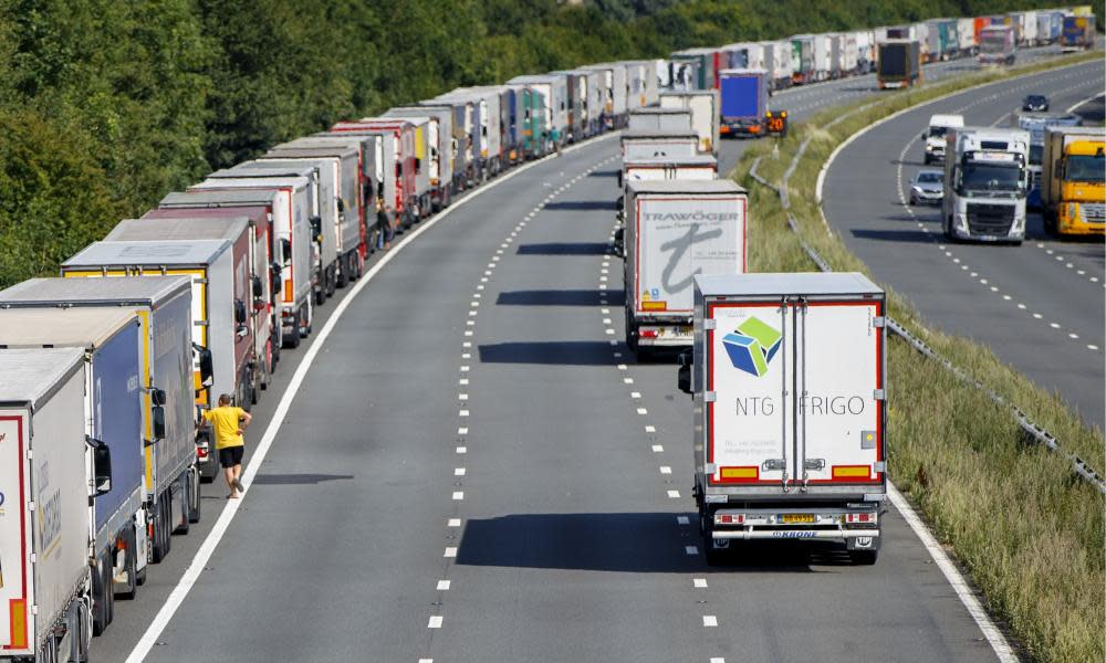 Delays on the French side cause huge tailbacks in Kent in 2015; such scenes could become routine, Eurotunnel warns.