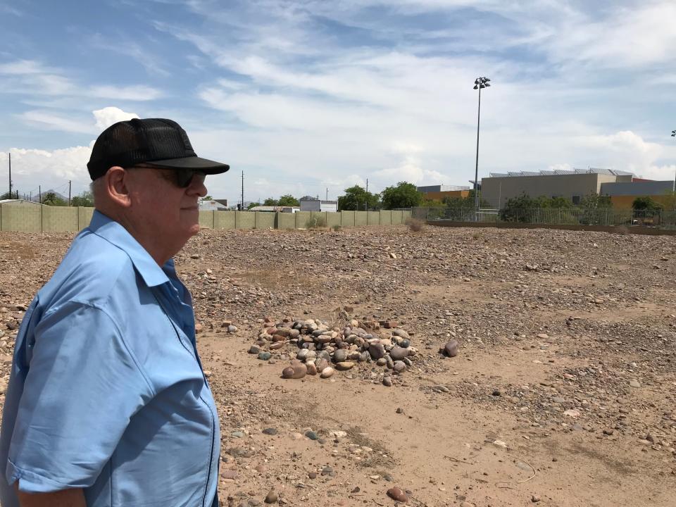 Frank Barrios, a longtime member of the Pioneers' Cemetery Association, has worked for a decade to bring a measure of dignity to the Sotelo-Heard cemetery.