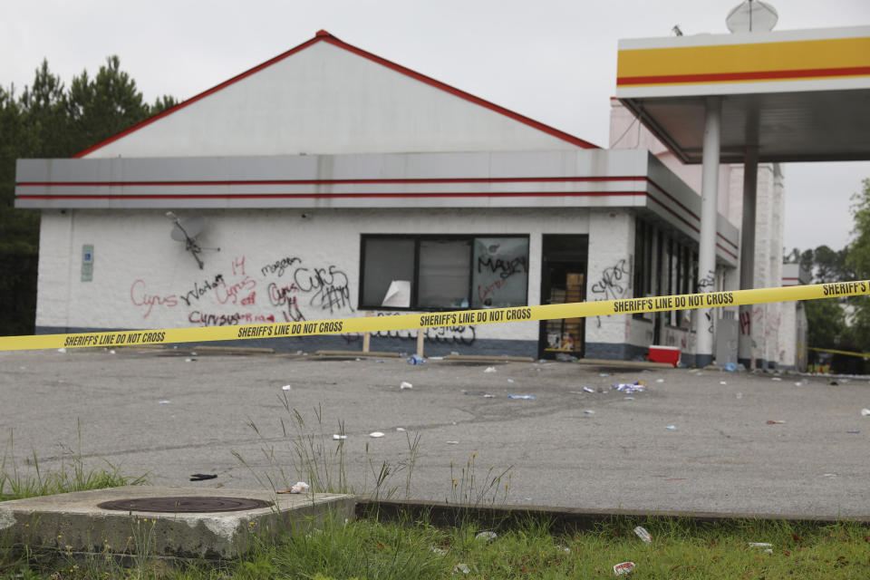 The Xpress Mart convenience store is seen on Tuesday, May 30, 2023, in Columbia, South Carolina. Richland County deputies said the store owner chased a 14-year-old he thought shoplifted, but didn't steal anything and fatally shot the teen in the back. (AP Photo/Jeffrey Collins)