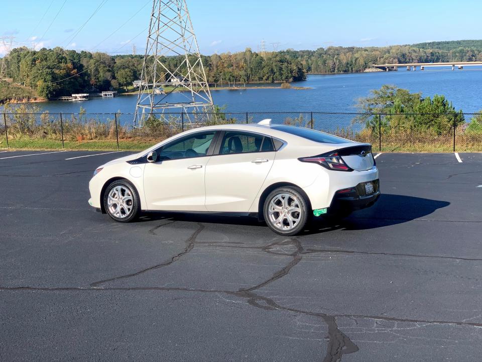 Andrew Lambrecht's white 2016 Chevrolet Volt.